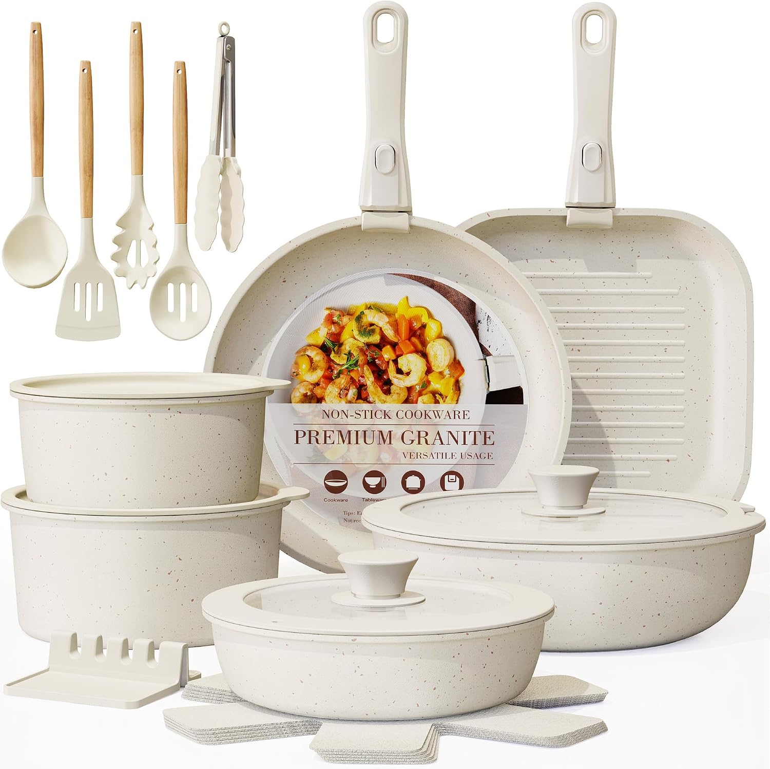 23-Piece Nonstick Cookware Set